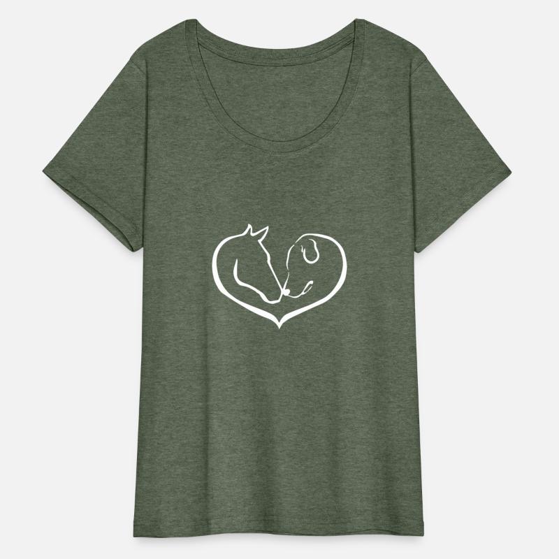 horse dog love heart kiss horse