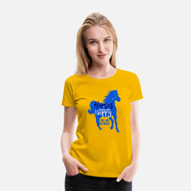 Horses Make Me Happy You Not So Much Blue Horse