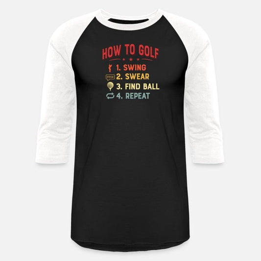 How To Golf 1. Swing 2. Swear 3. Find Ball 4. Repe