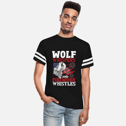 Howling Wolf White Stars Red Stripes American