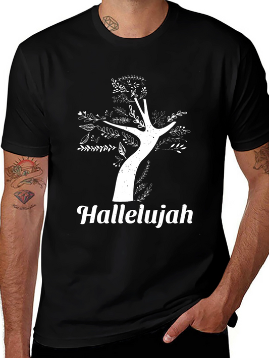 Hallelujah Tree Graphic Tee - Unisex Christian Apparel