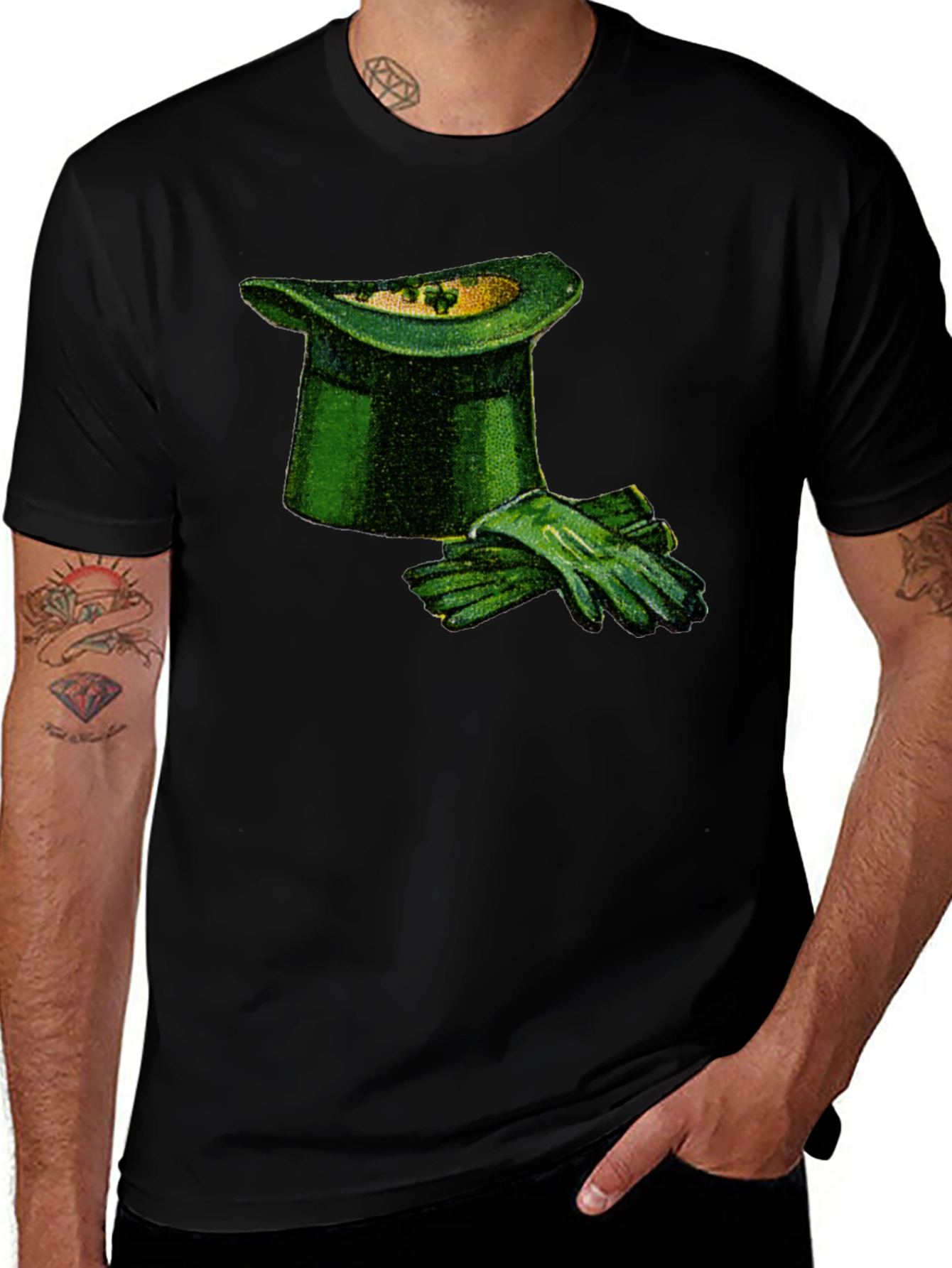 St. Patricks Day Hat and Gloves Graphic Tee