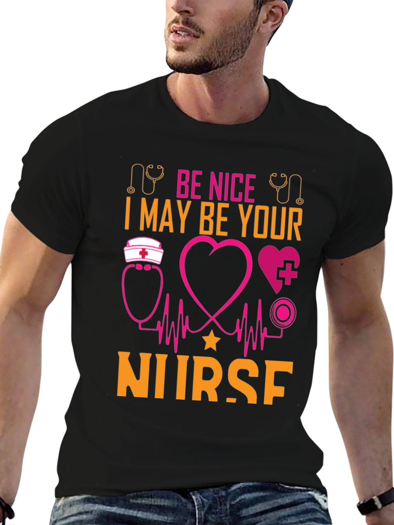Be Nice I May Be Your Nurse Graphic T-Shirt