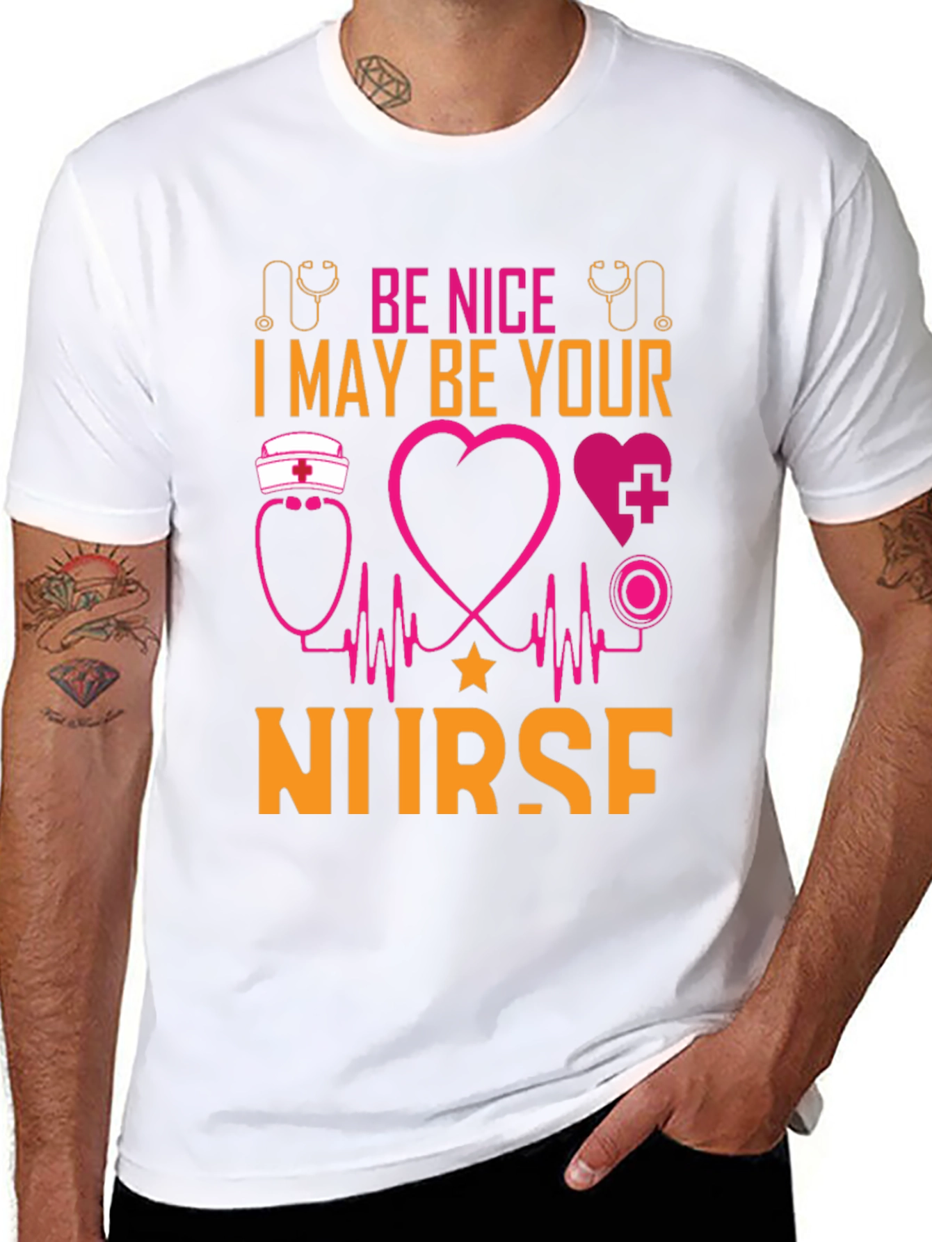 Be Nice I May Be Your Nurse Graphic T-Shirt