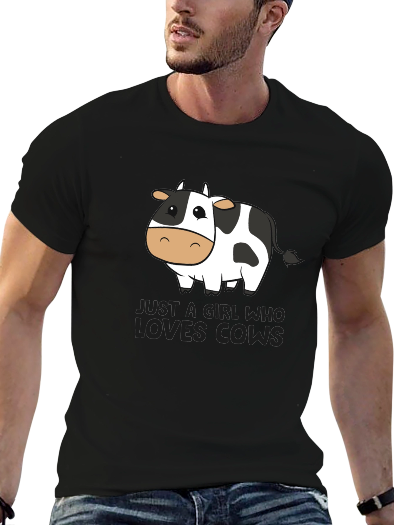Just a Girl Who Loves Cows Graphic Tee