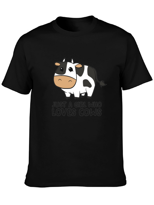 Just a Girl Who Loves Cows Graphic Tee