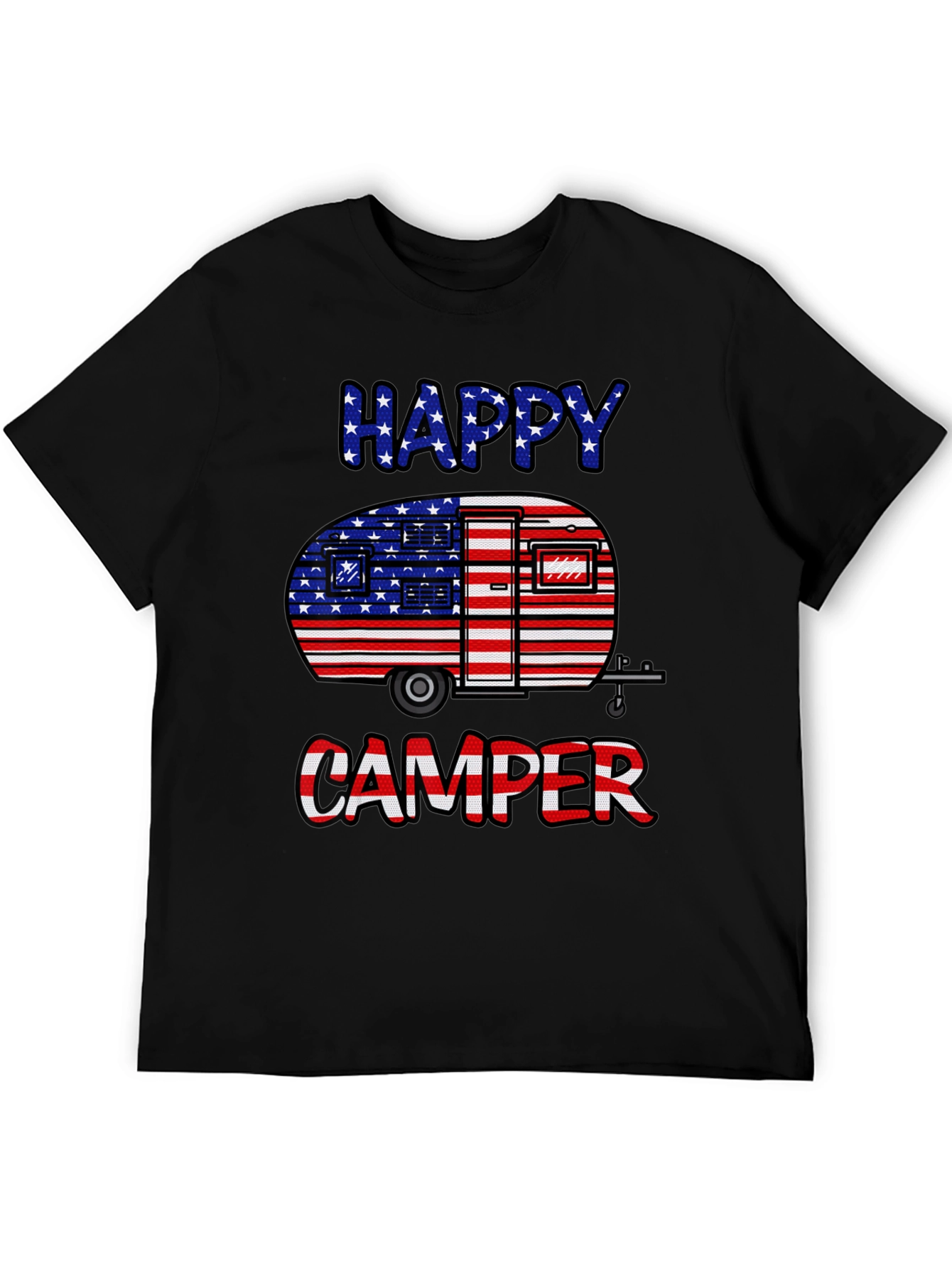 Happy Camper USA Flag Graphic Tee