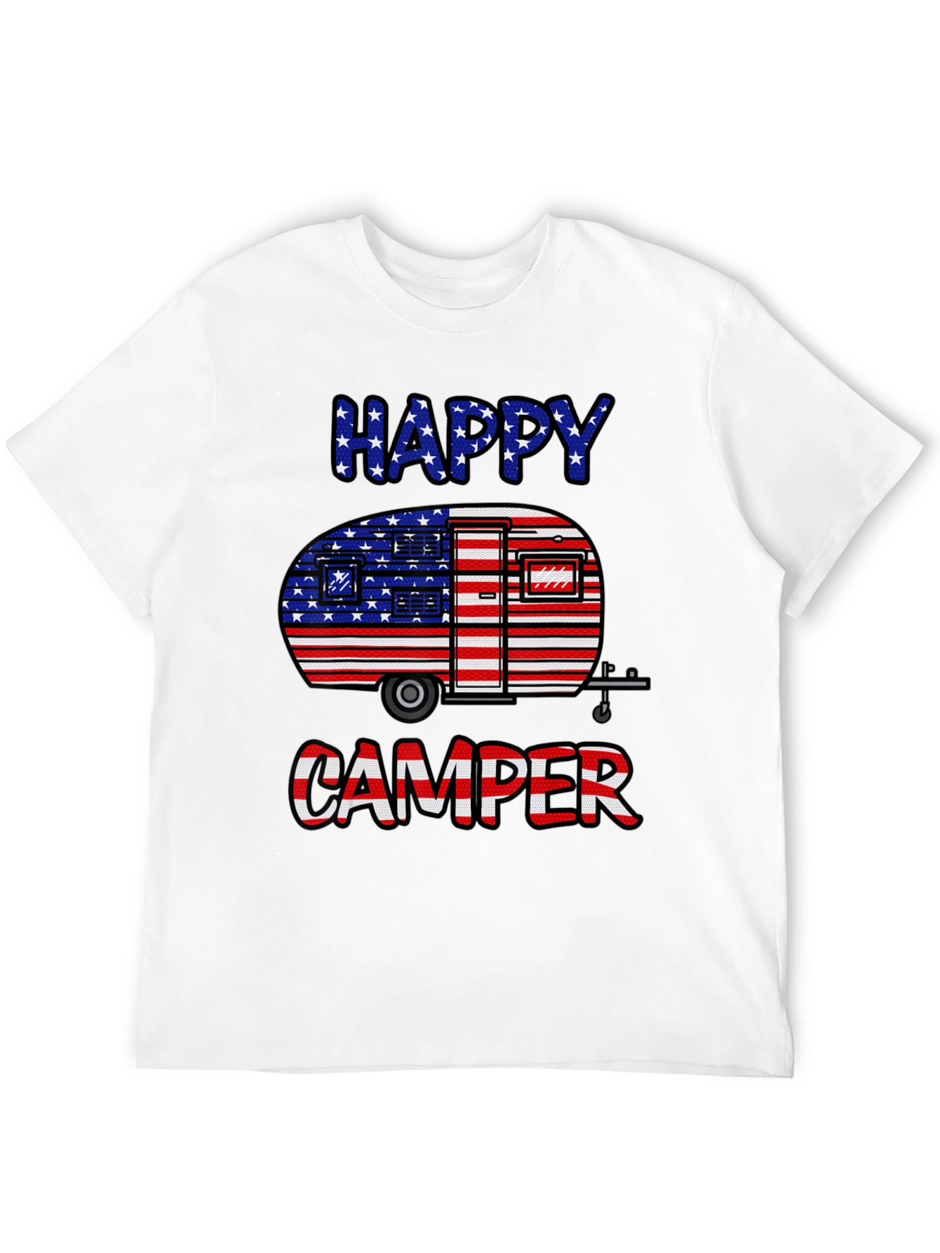 Happy Camper USA Flag Graphic Tee