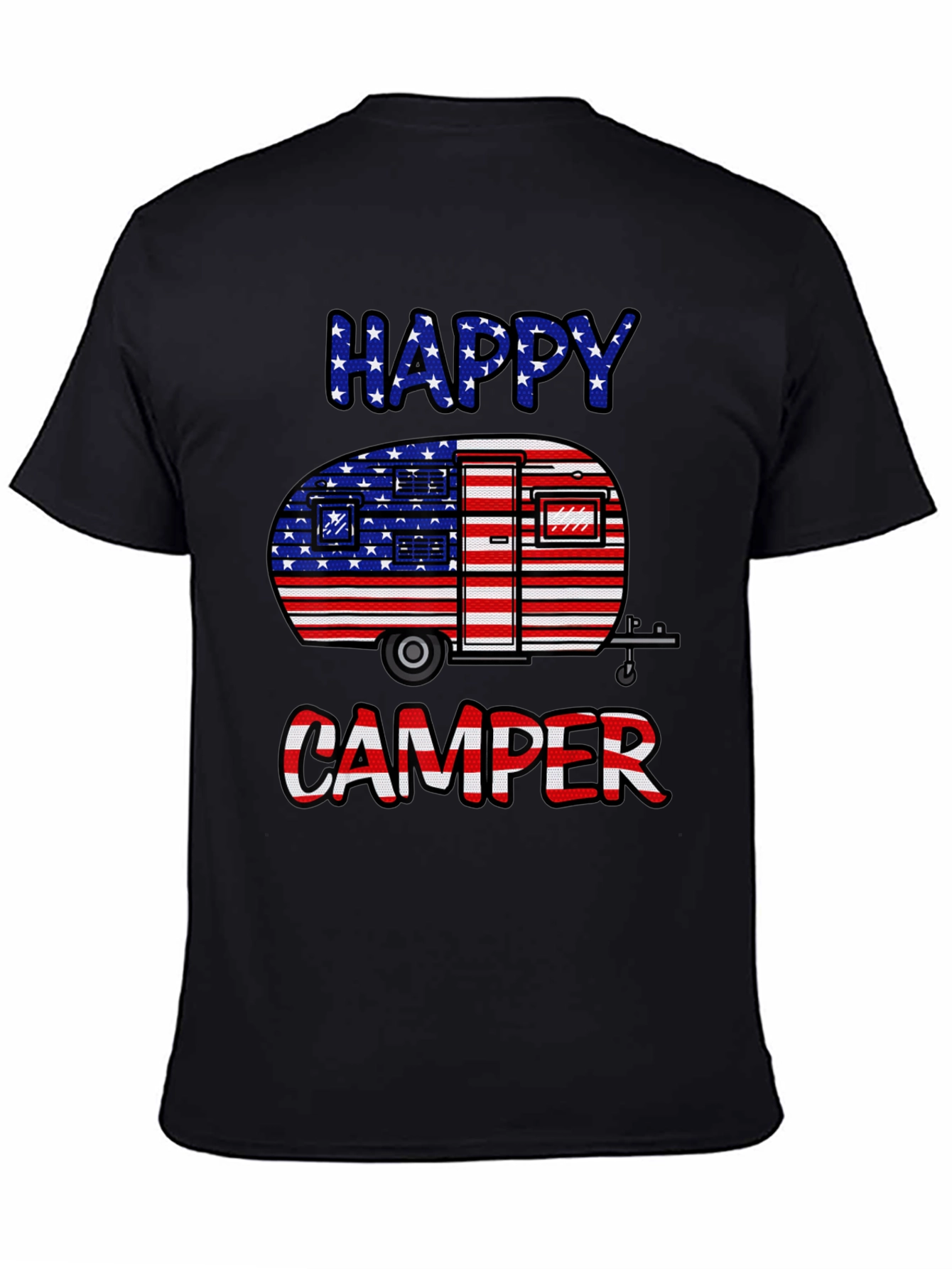 Happy Camper USA Flag Graphic Tee