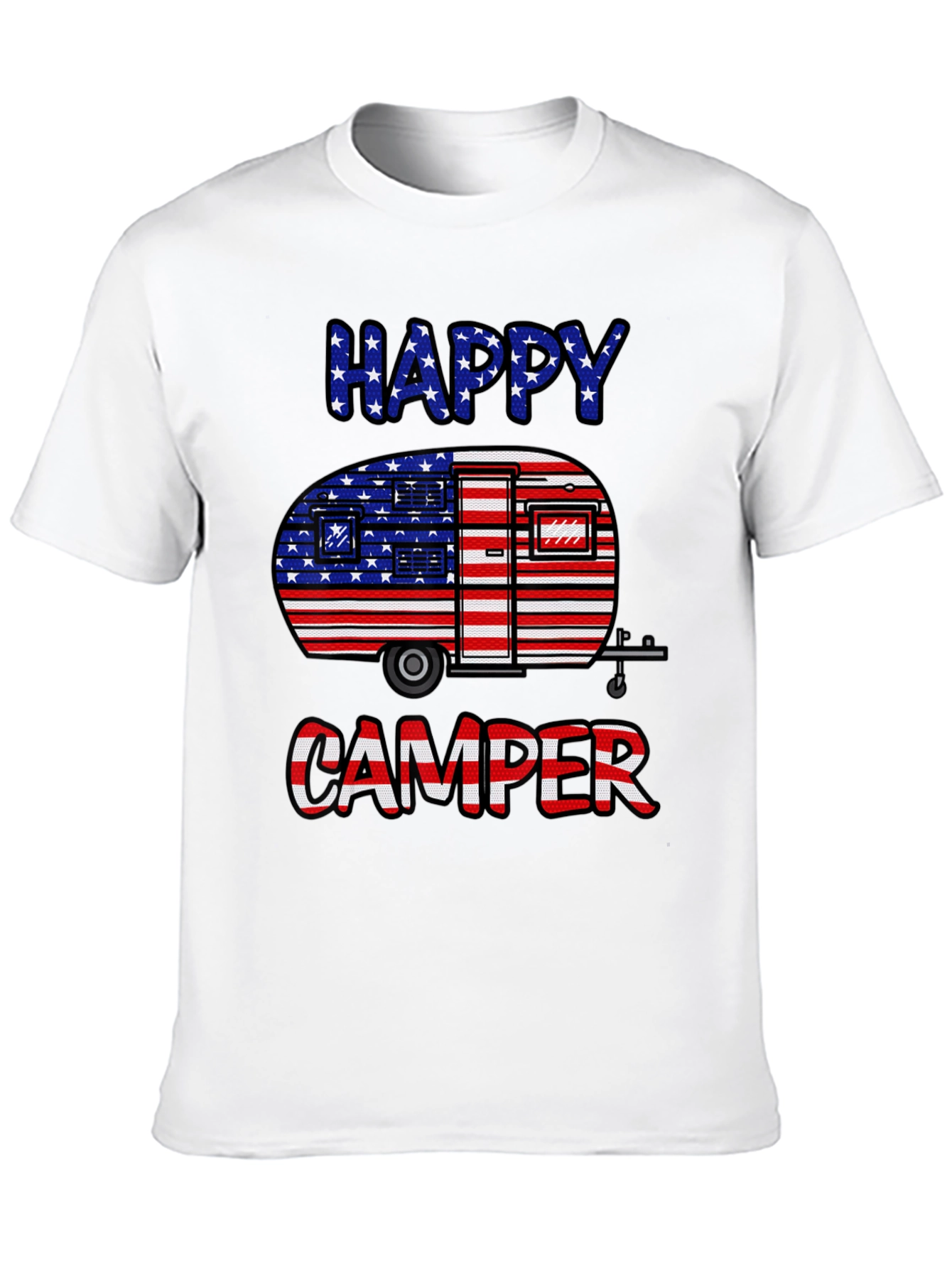 Happy Camper USA Flag Graphic Tee