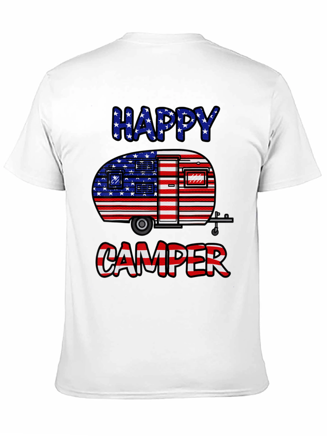 Happy Camper USA Flag Graphic Tee