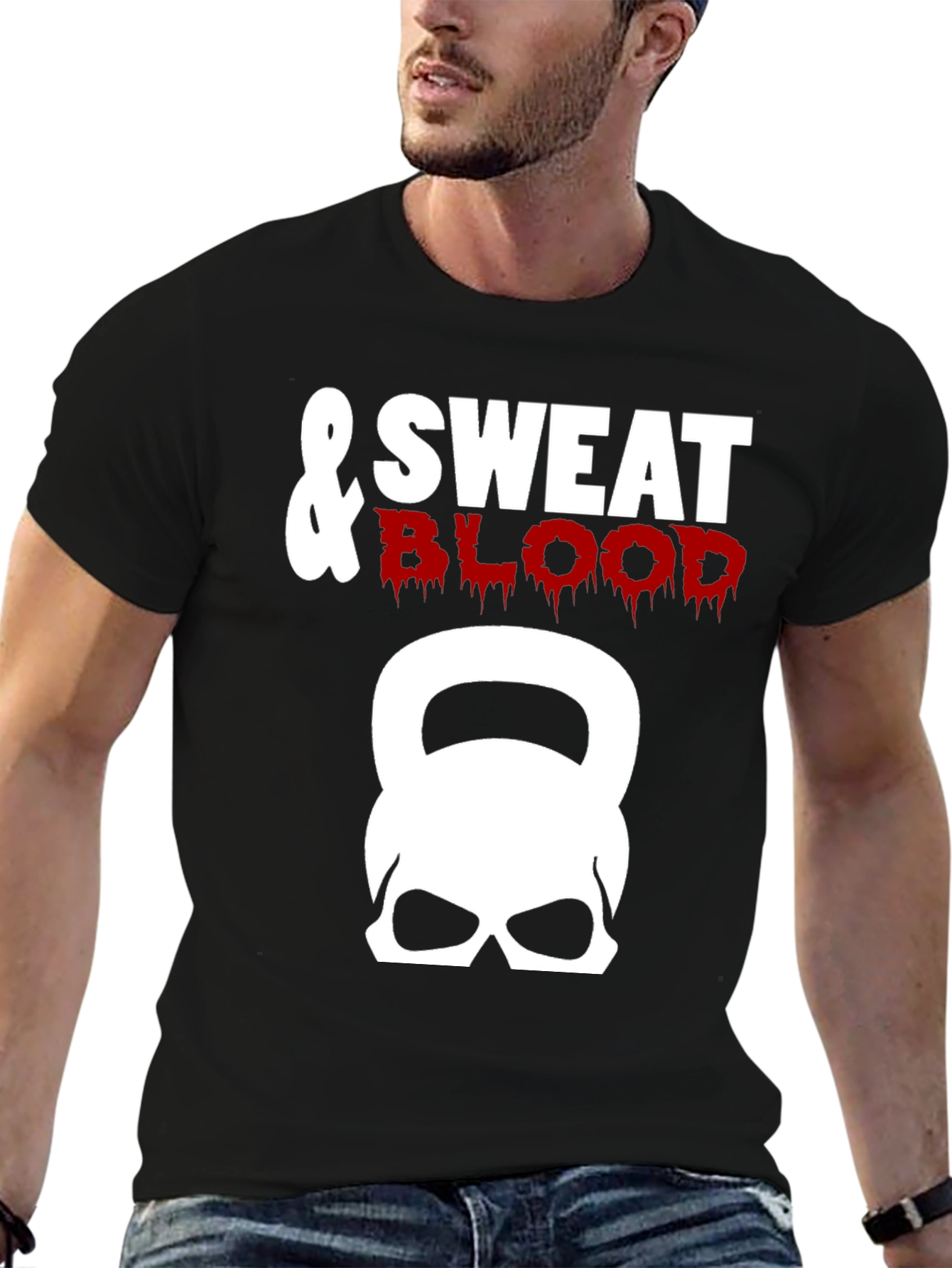 Sweat & Blood Kettlebell Skull Graphic Tee