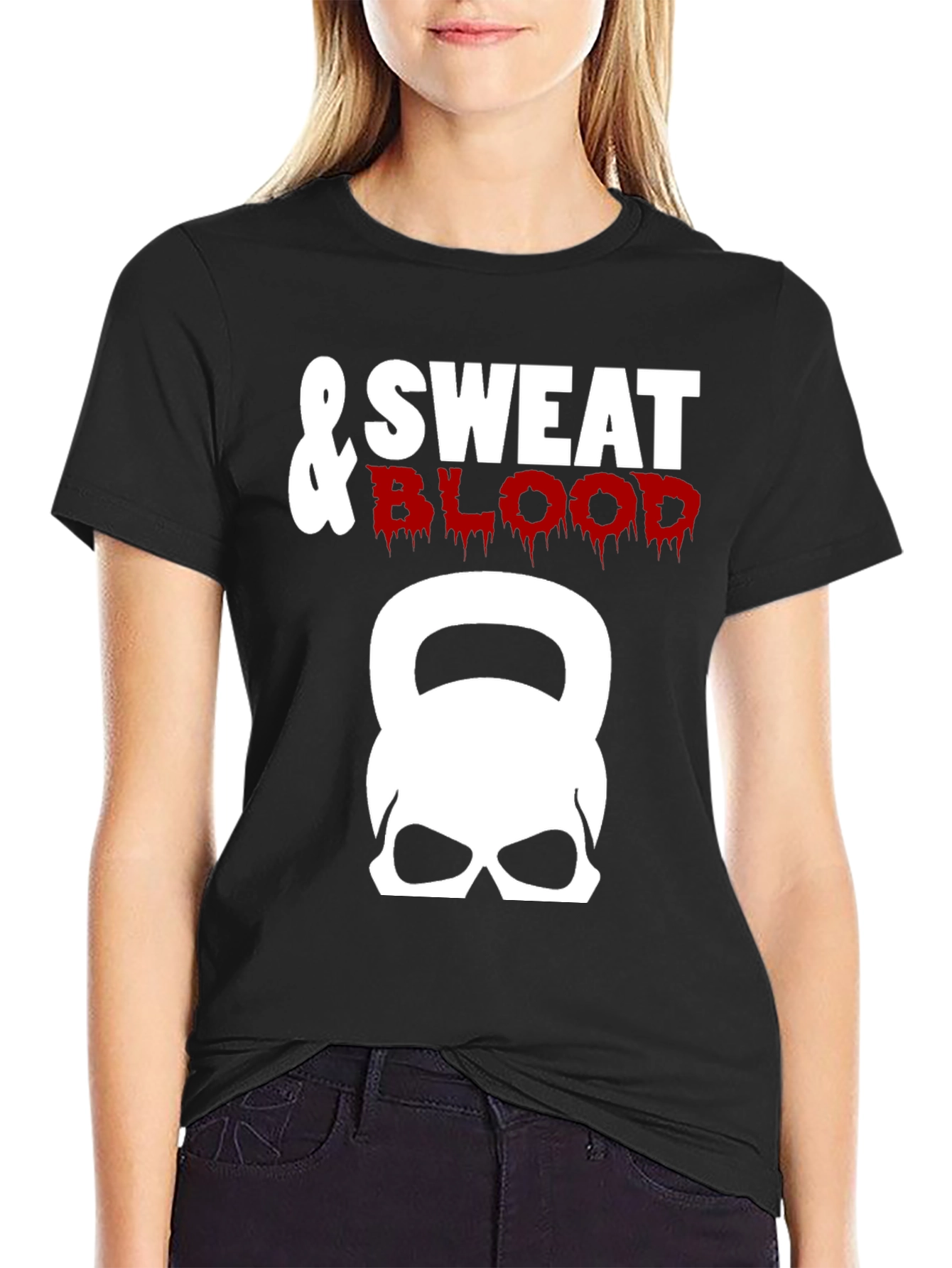 Sweat & Blood Kettlebell Skull Graphic Tee