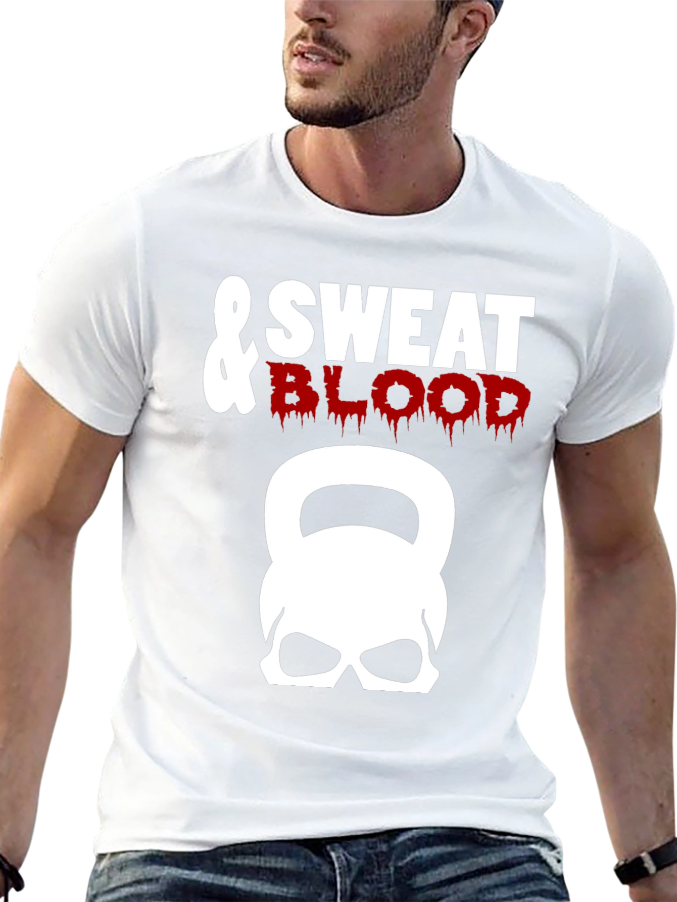 Sweat & Blood Kettlebell Skull Graphic Tee