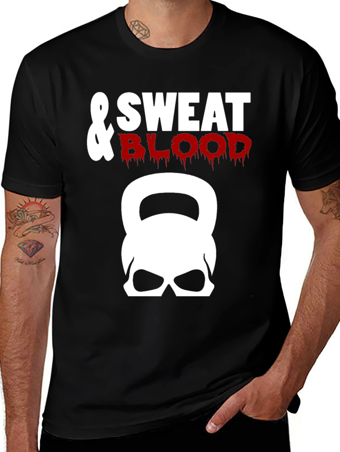 Sweat & Blood Kettlebell Skull Graphic Tee