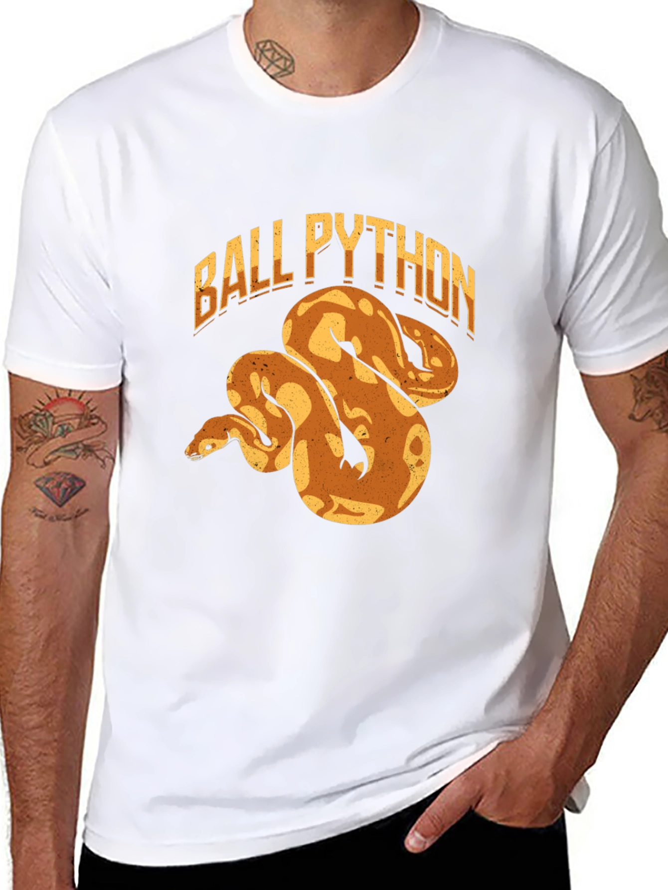 Ball Python Graphic T-Shirt Snake Lover Reptile Tee