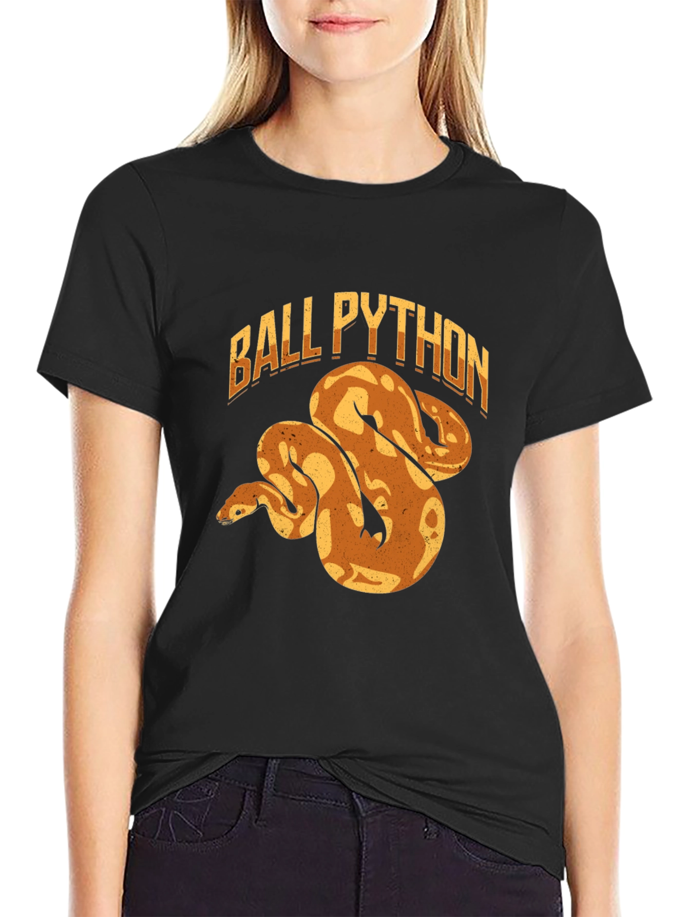Ball Python Graphic T-Shirt Snake Lover Reptile Tee