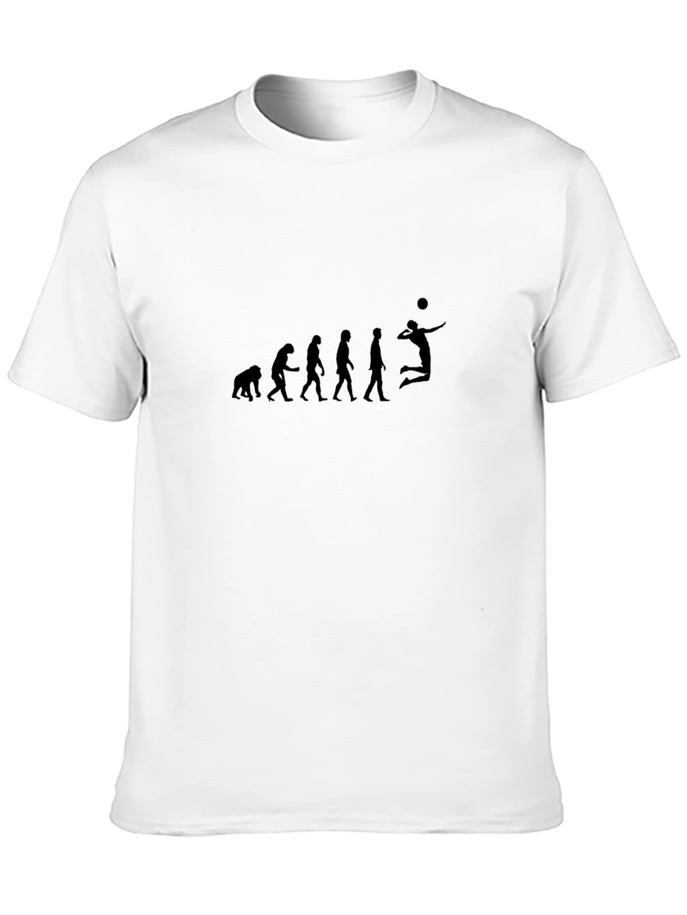 Volleyball Evolution T-Shirt - Black Cotton Tee