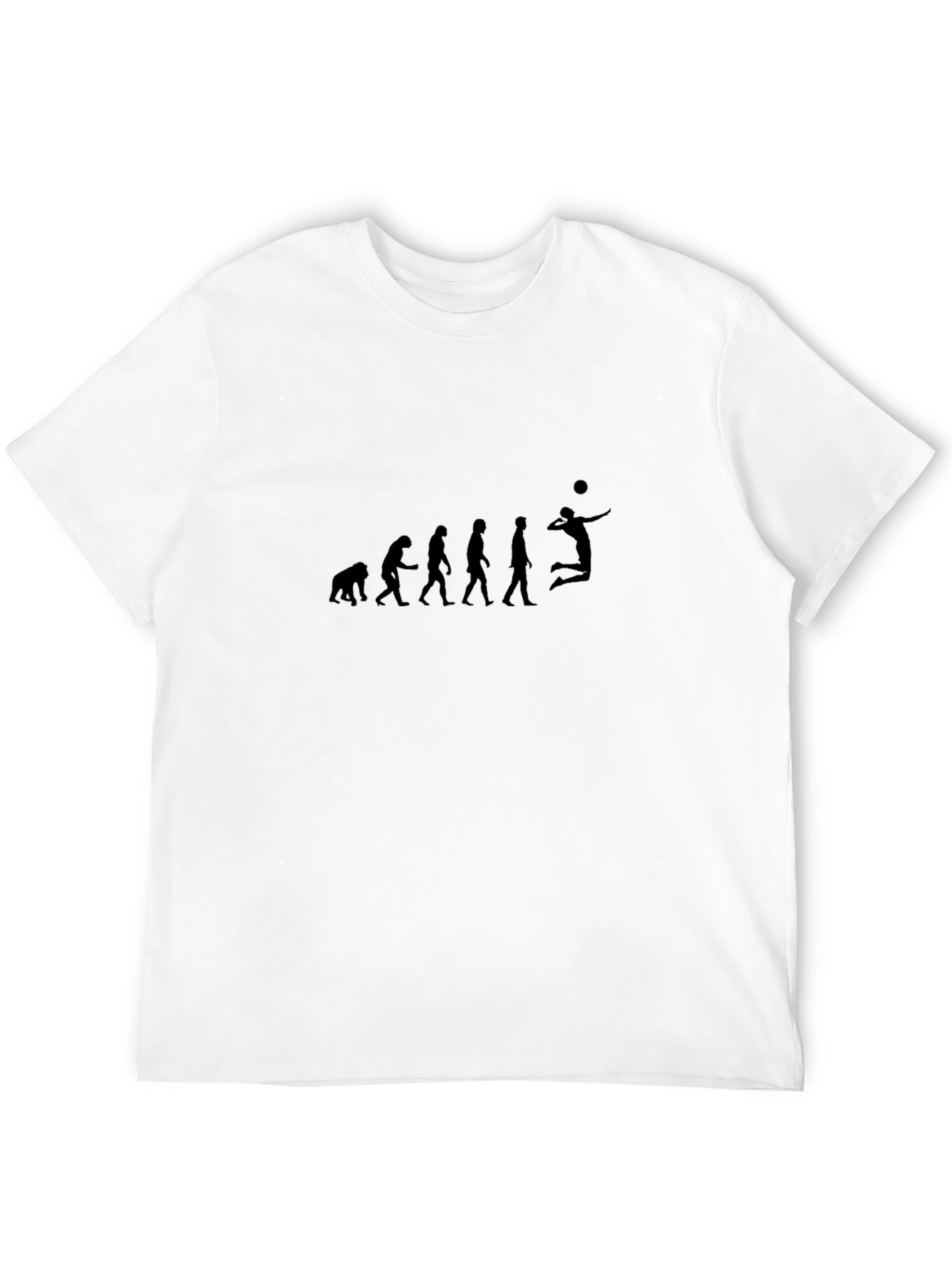 Volleyball Evolution T-Shirt - Black Cotton Tee