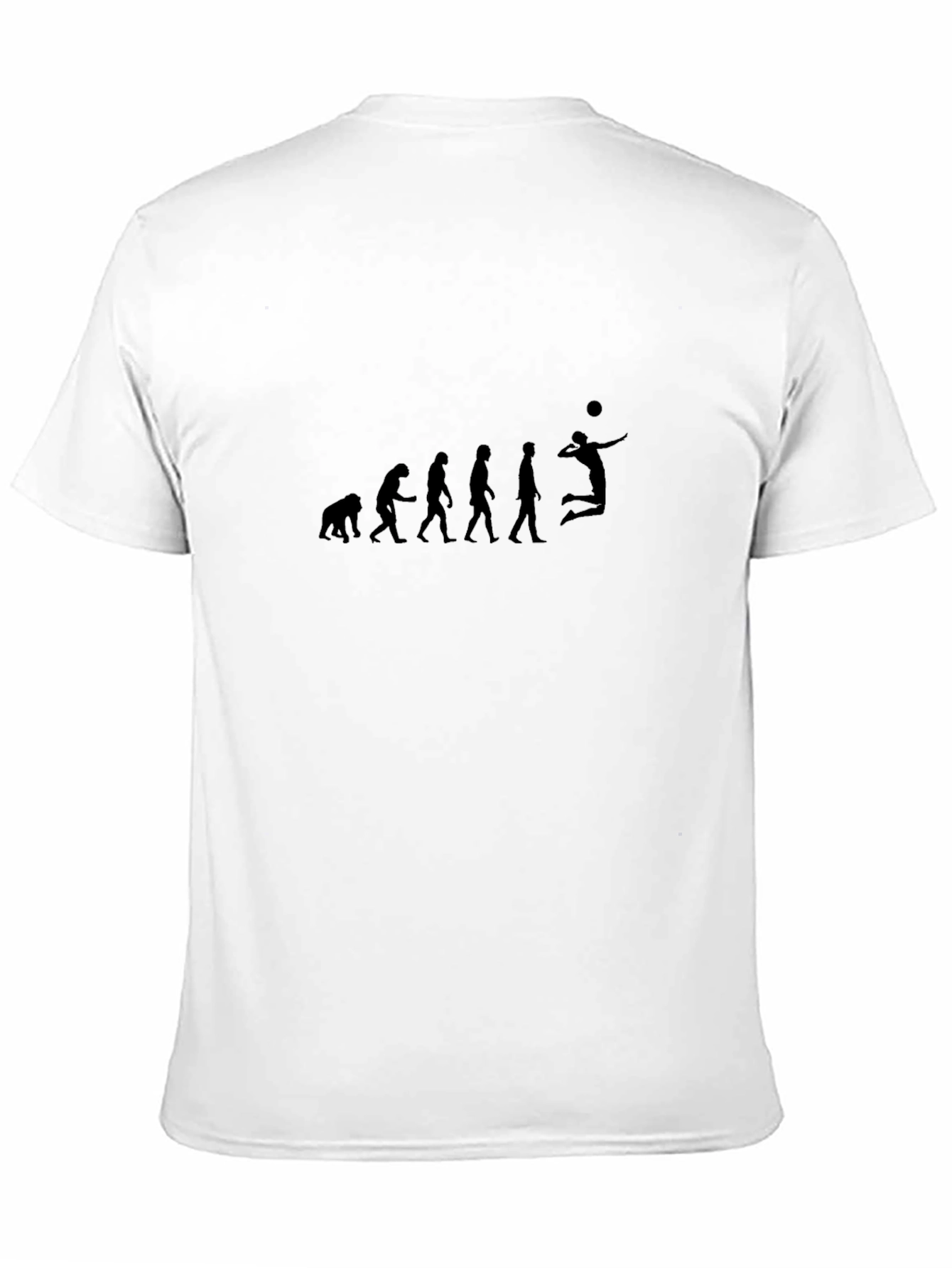 Volleyball Evolution T-Shirt - Black Cotton Tee