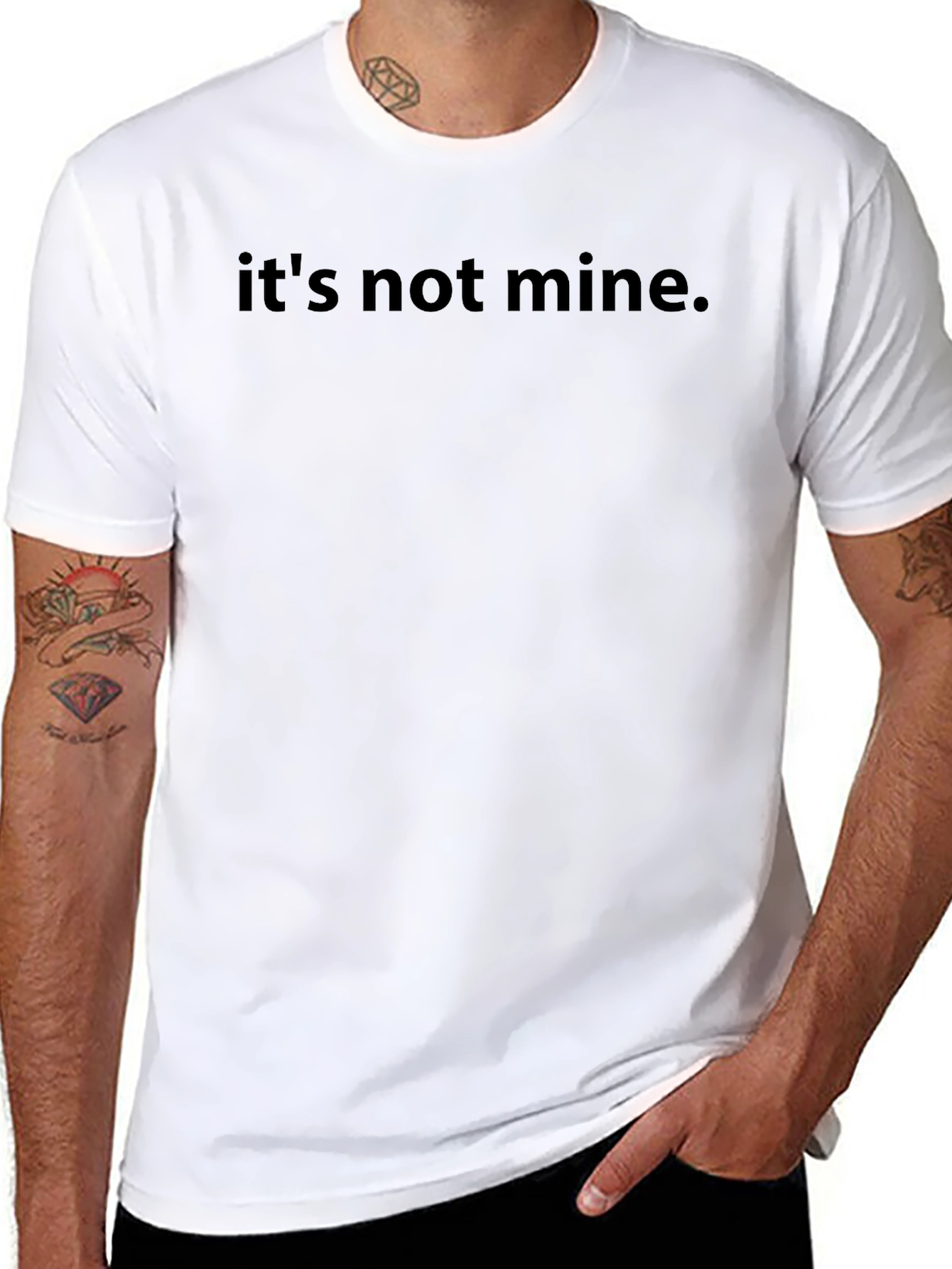 Its Not Mine Graphic Tee - Black Casual T-Shirt