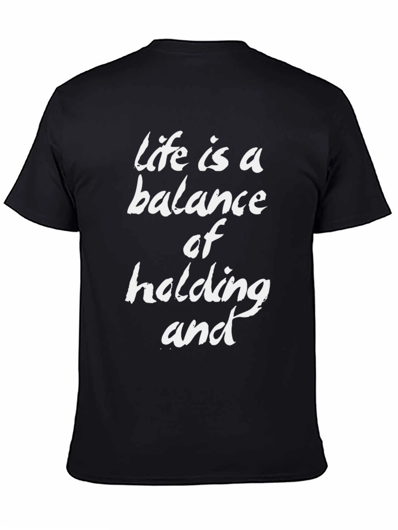 Life Balance Graphic Tee - Trendy Slogan Shirt