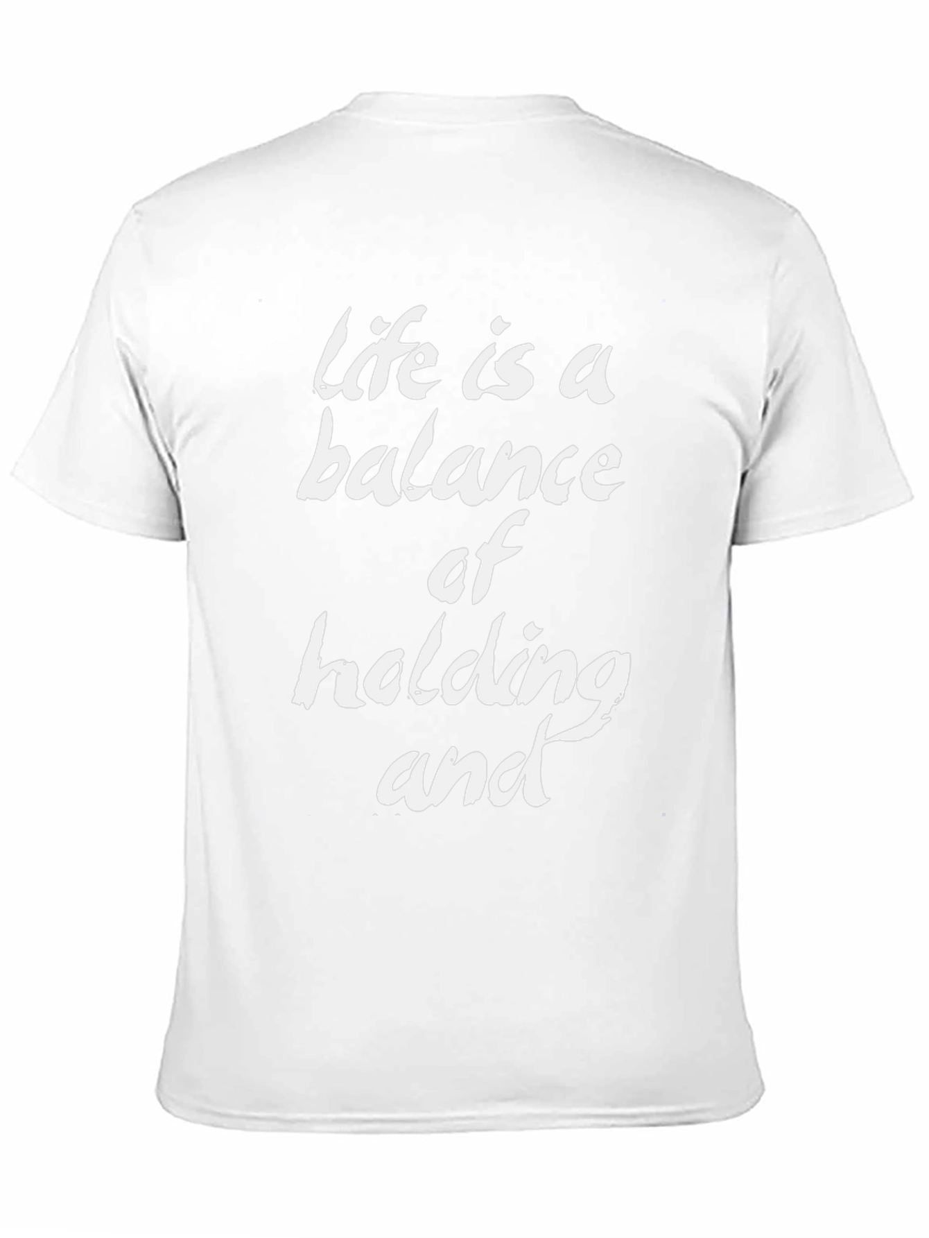 Life Balance Graphic Tee - Trendy Slogan Shirt