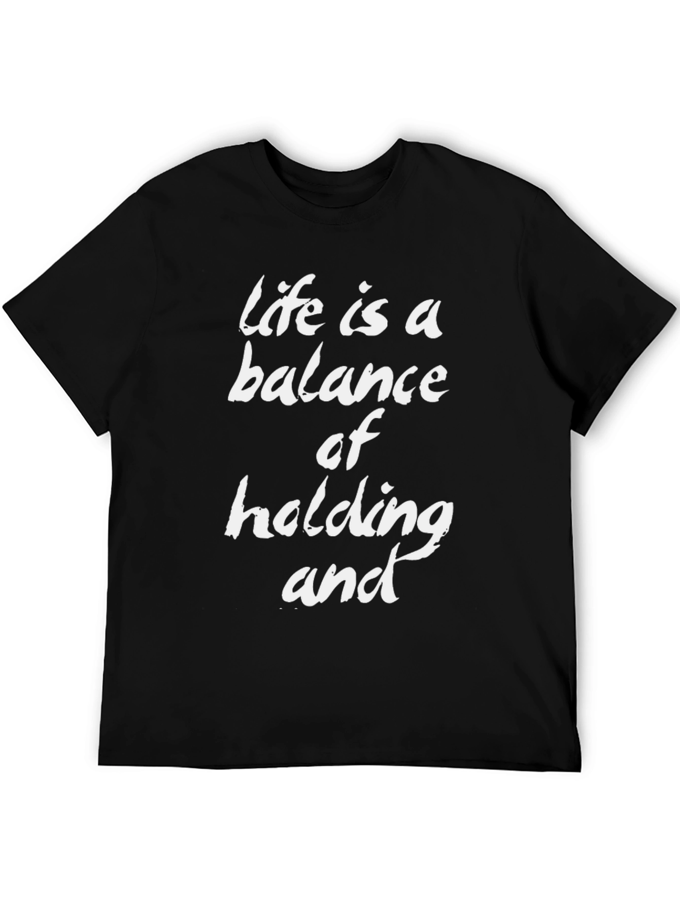 Life Balance Graphic Tee - Trendy Slogan Shirt
