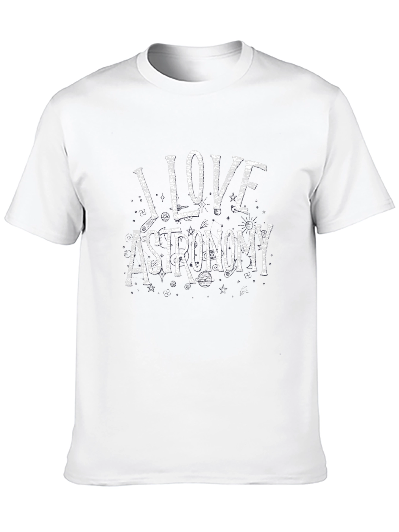 I Love Astronomy Black T-Shirt - Space Enthusiast Apparel
