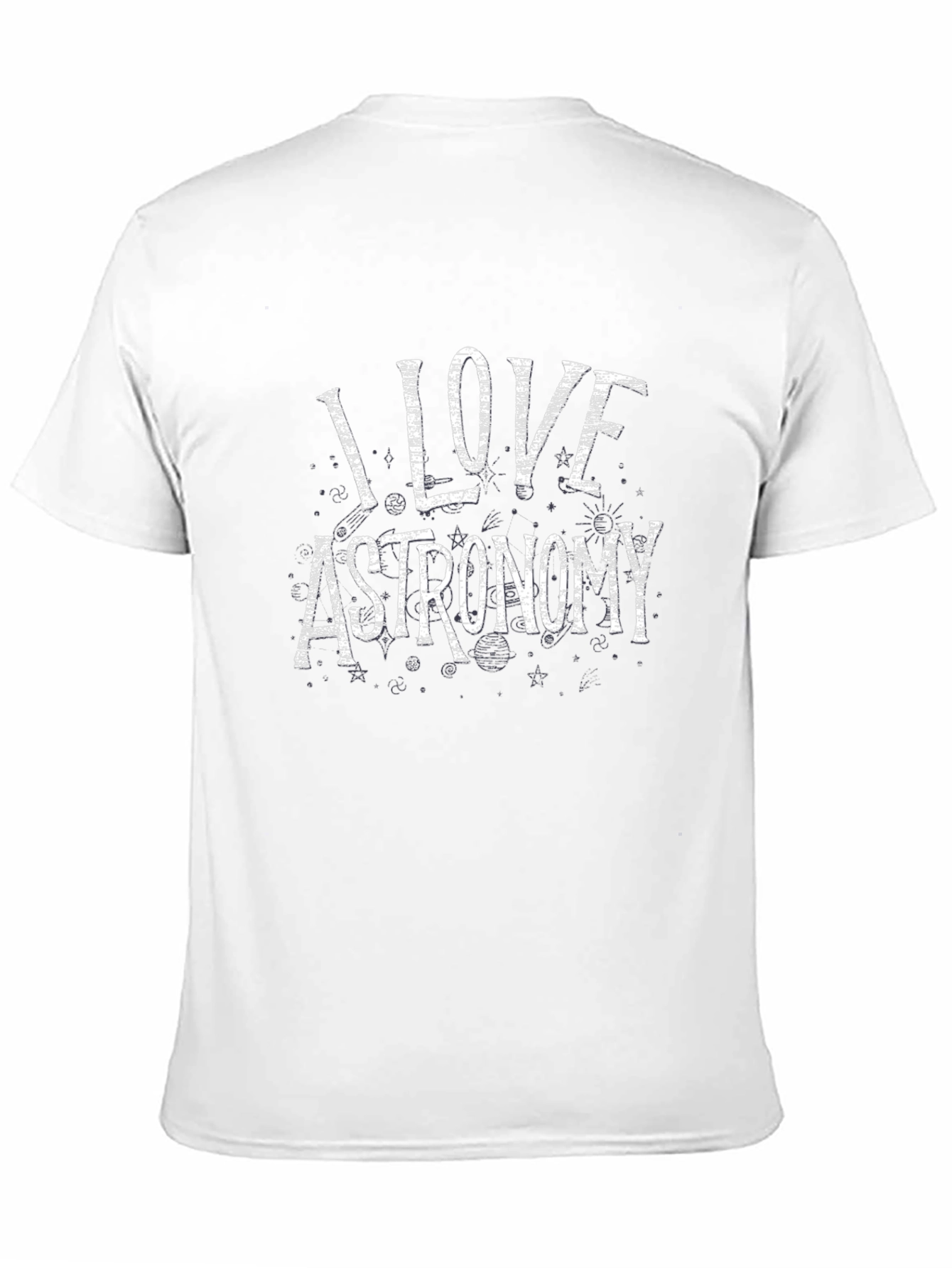 I Love Astronomy Black T-Shirt - Space Enthusiast Apparel