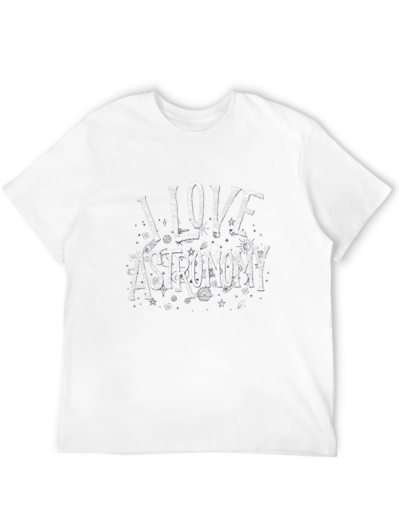 I Love Astronomy Black T-Shirt - Space Enthusiast Apparel