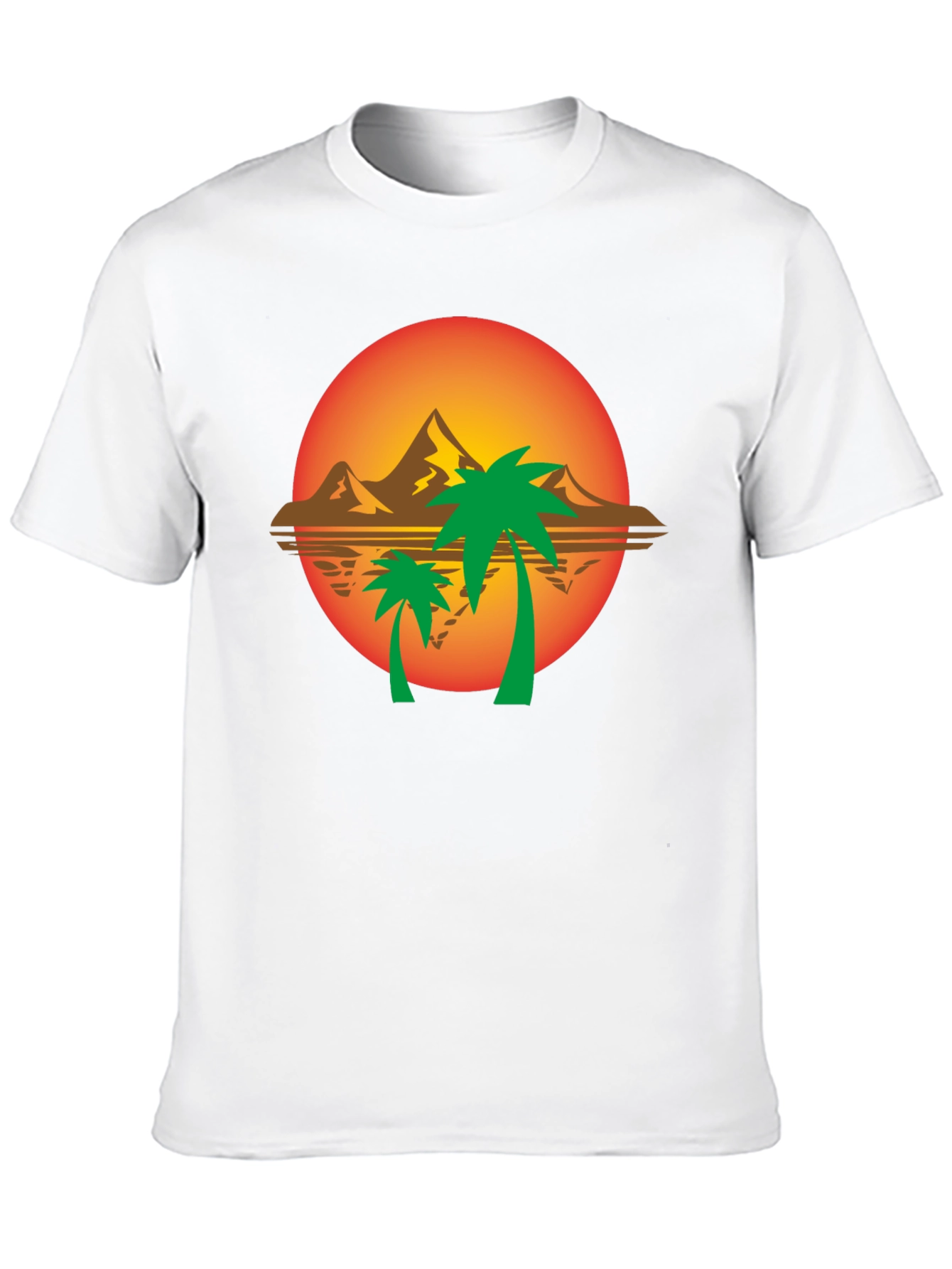 Sunset Palms Graphic Tee - Tropical Vibes