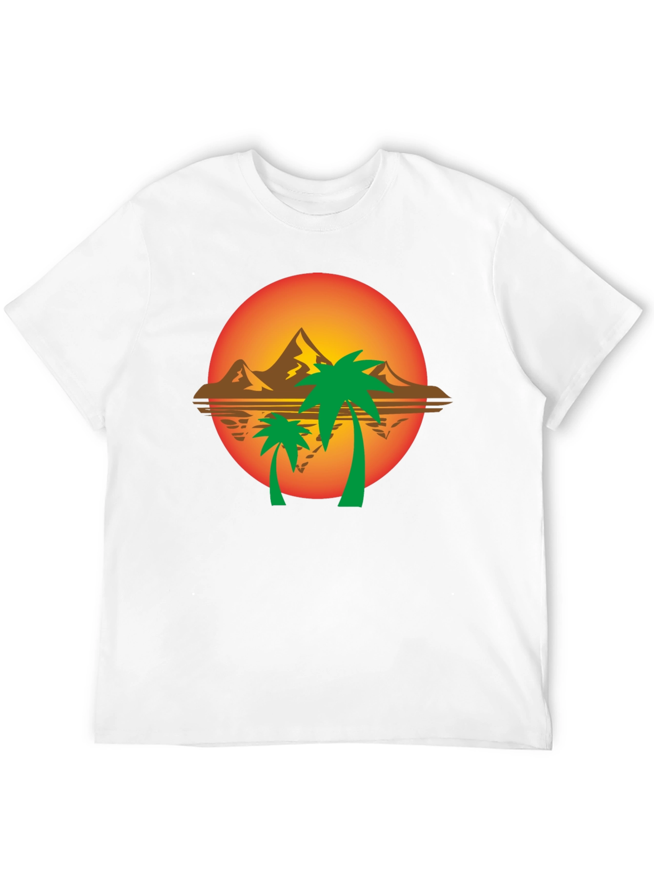 Sunset Palms Graphic Tee - Tropical Vibes