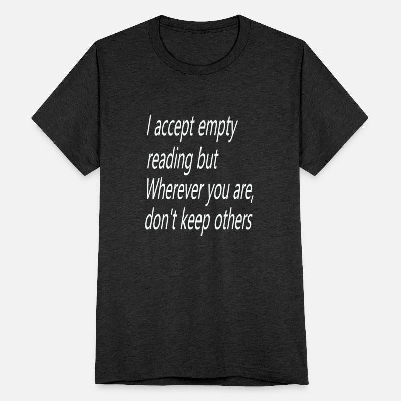 I accept empty reading bu