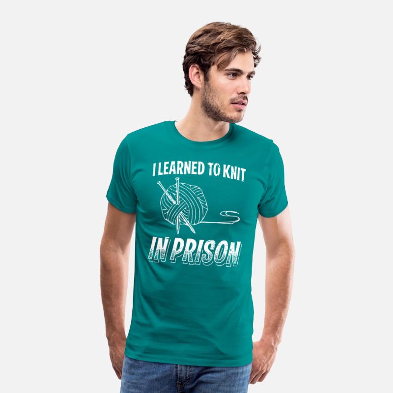 I Learned To Knit In Prison Funny Crocheting Gift