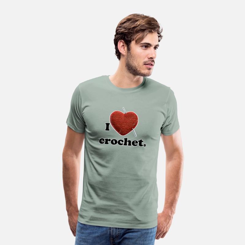 I love crochet. (distressed)