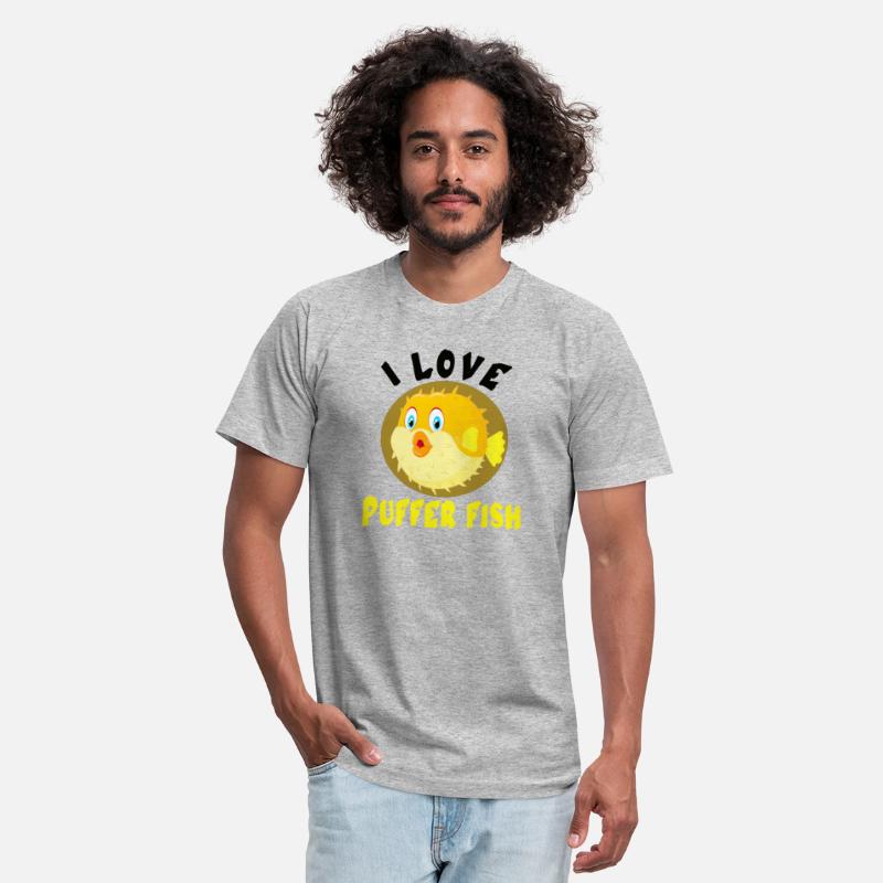 I Love Puffer Fish Sea Animal Illustration Lovers.