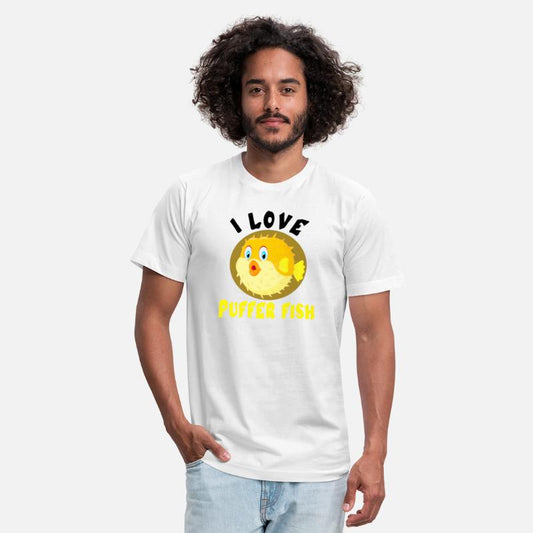 I Love Puffer Fish Sea Animal Illustration Lovers.