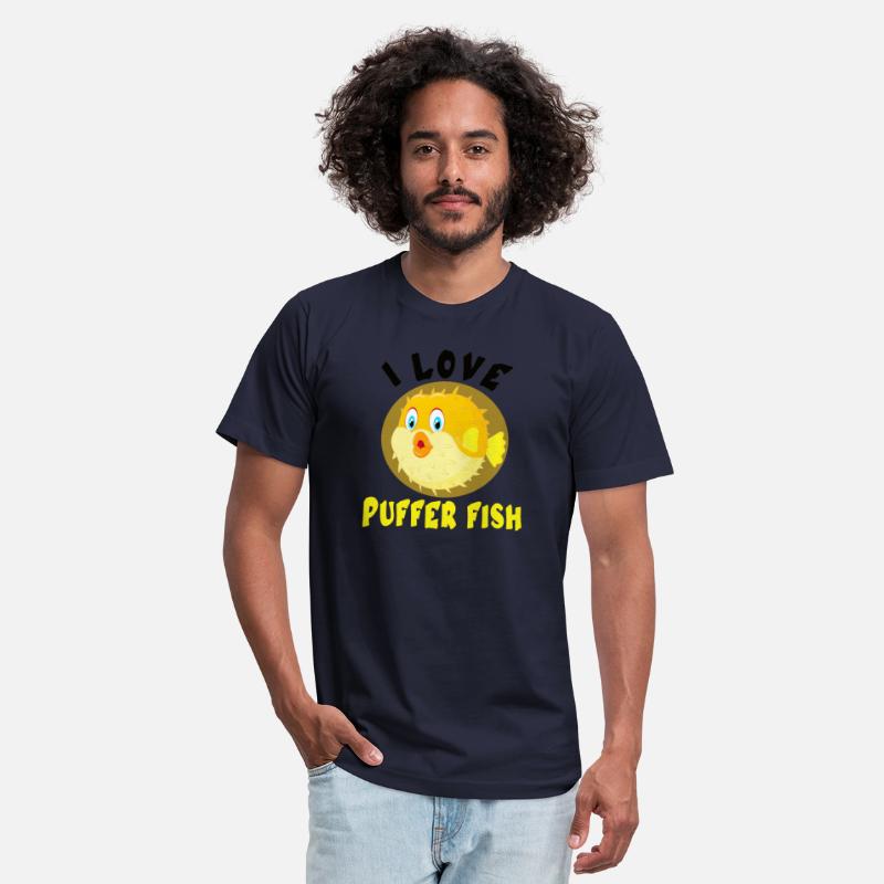 I Love Puffer Fish Sea Animal Illustration Lovers.