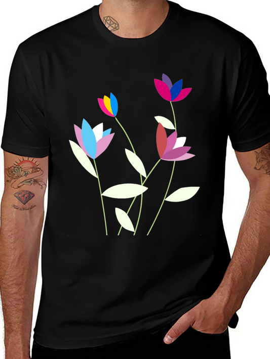 Floral Pride Graphic Tee - Unisex Black T-Shirt