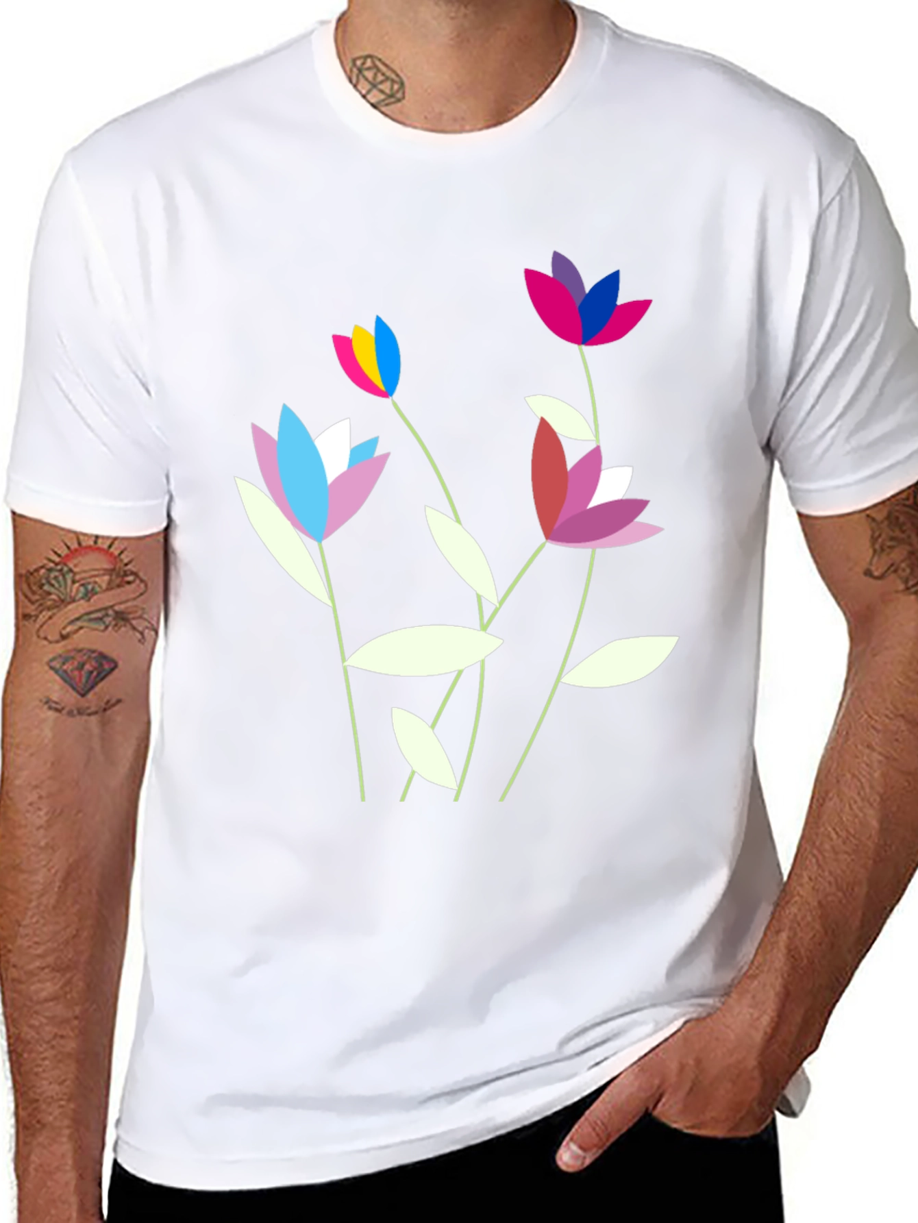 Floral Pride Graphic Tee - Unisex Black T-Shirt