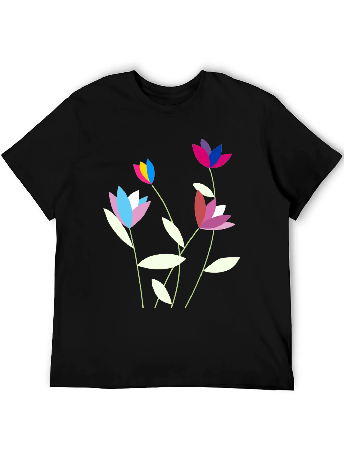Floral Pride Graphic Tee - Unisex Black T-Shirt