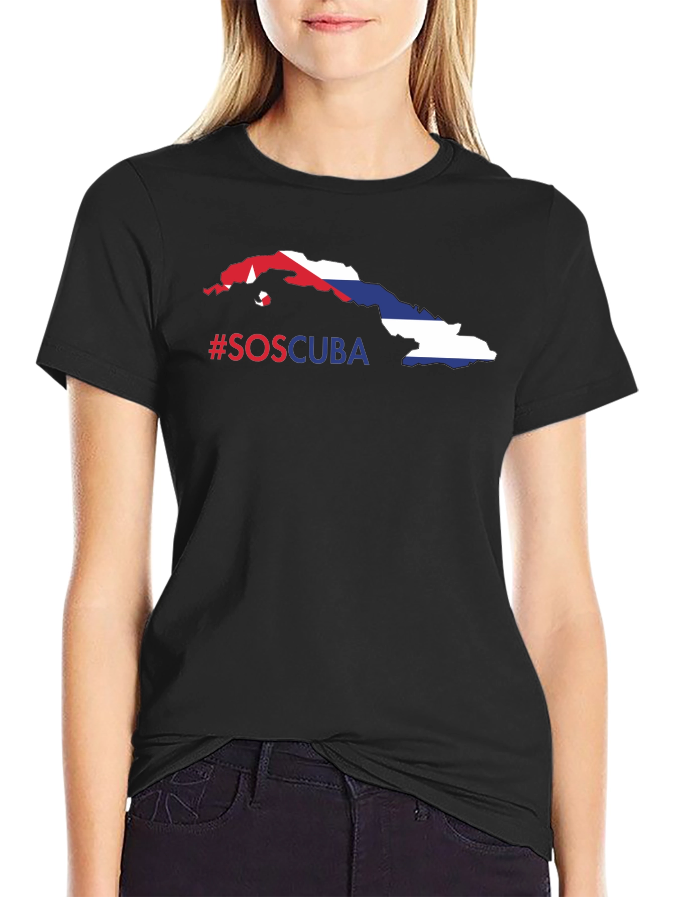 SOS Cuba Flag T-Shirt - Protest & Support