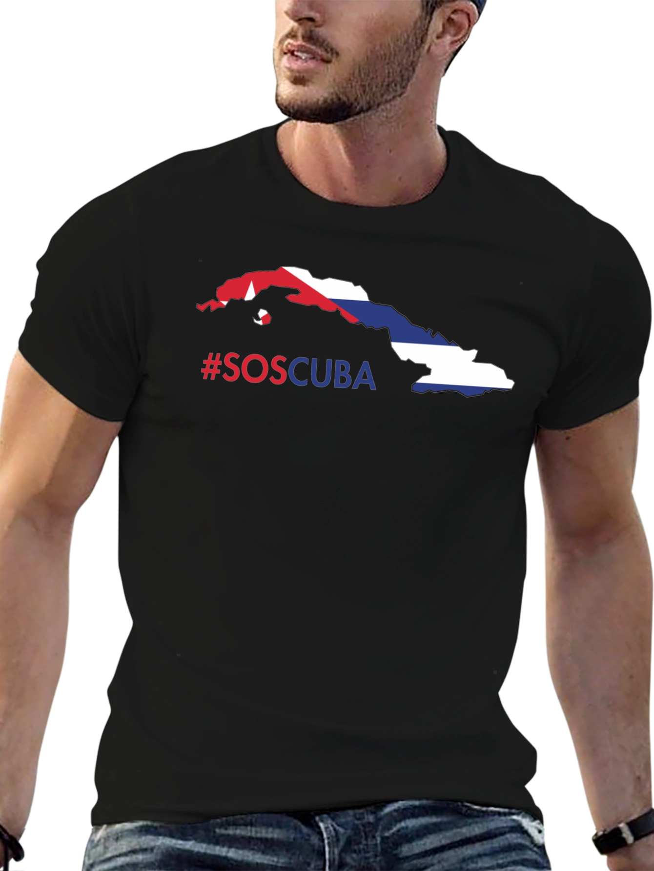 SOS Cuba Flag T-Shirt - Protest & Support