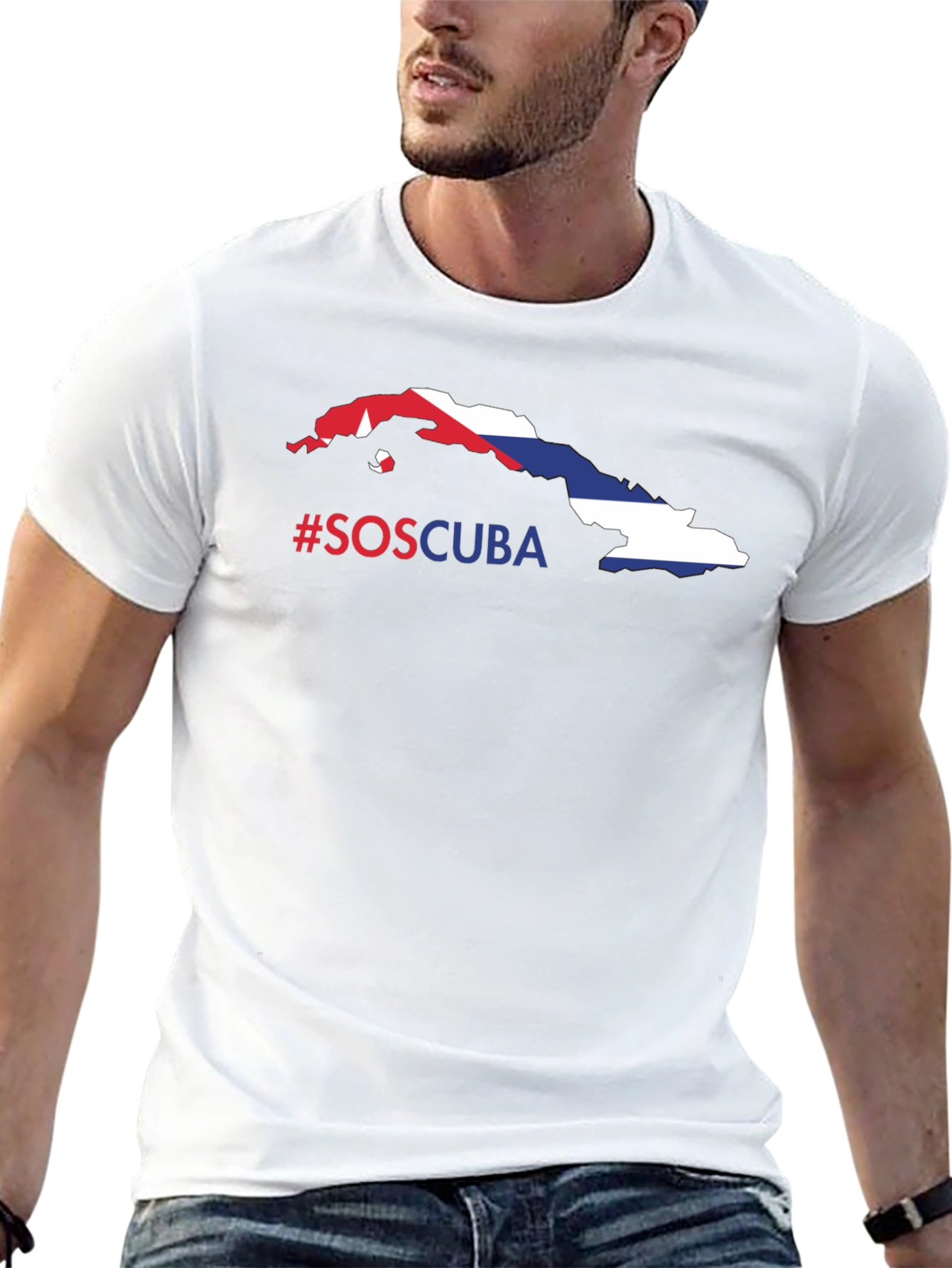 SOS Cuba Flag T-Shirt - Protest & Support