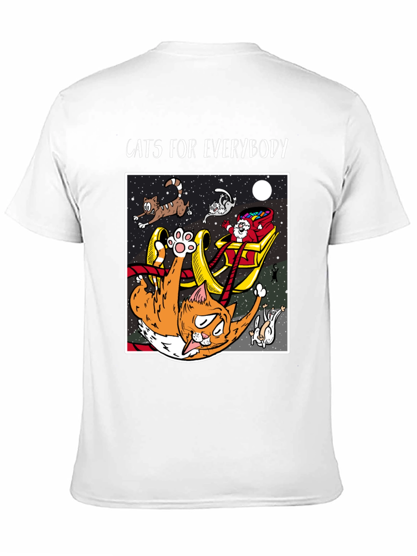 Cats For Everybody T-Shirt: Funny Cat Christmas Tee