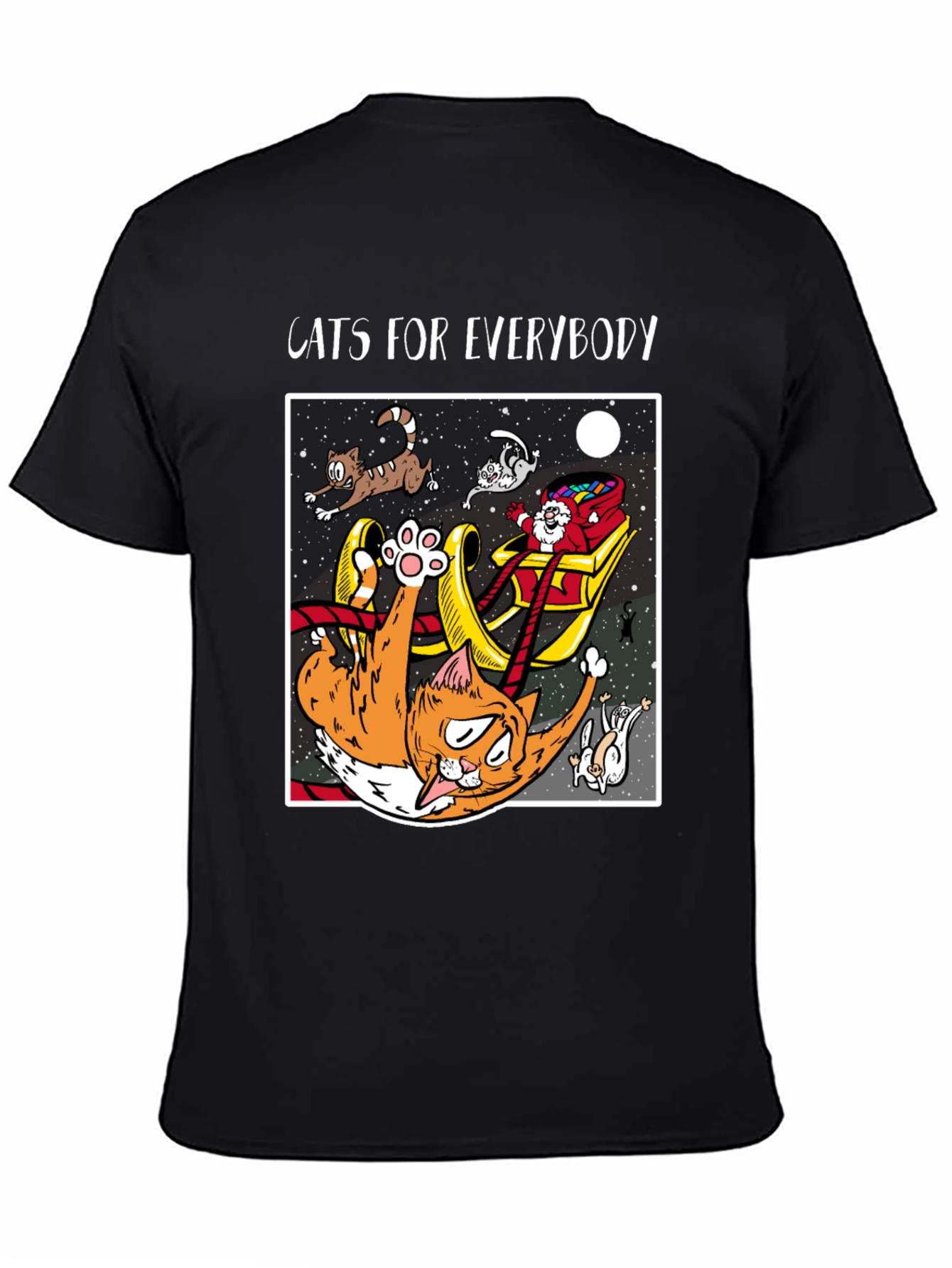Cats For Everybody T-Shirt: Funny Cat Christmas Tee