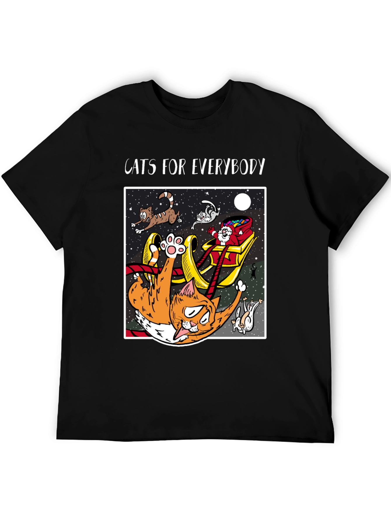 Cats For Everybody T-Shirt: Funny Cat Christmas Tee