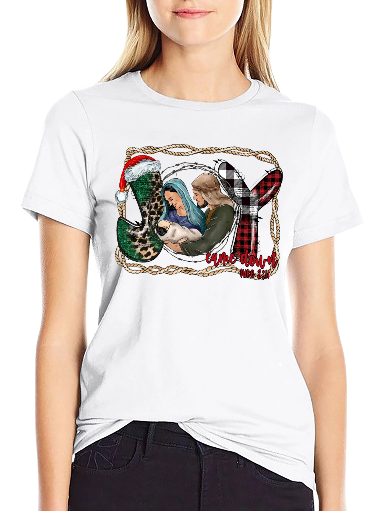 Christmas Nativity T-Shirt: He Came Down Luke 2:11