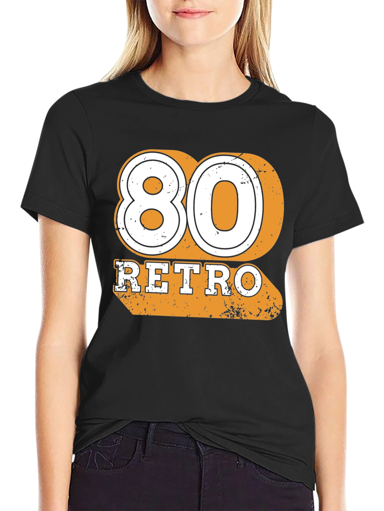 80 Retro Black T-Shirt
